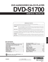 Yamaha DVDS-1700 - Service Manual 